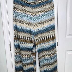 Boho Effortless Chevron Palazzo Pant Wide Leg Resort Vacation Ready Zac & Rachel